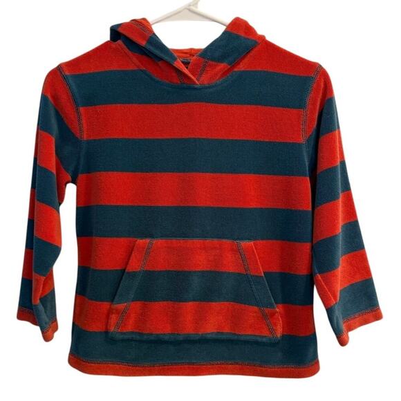 Mini Boden Other - Mini Boden Size 7 - 8 Red and Blue Striped Terry Pullover Hoodie